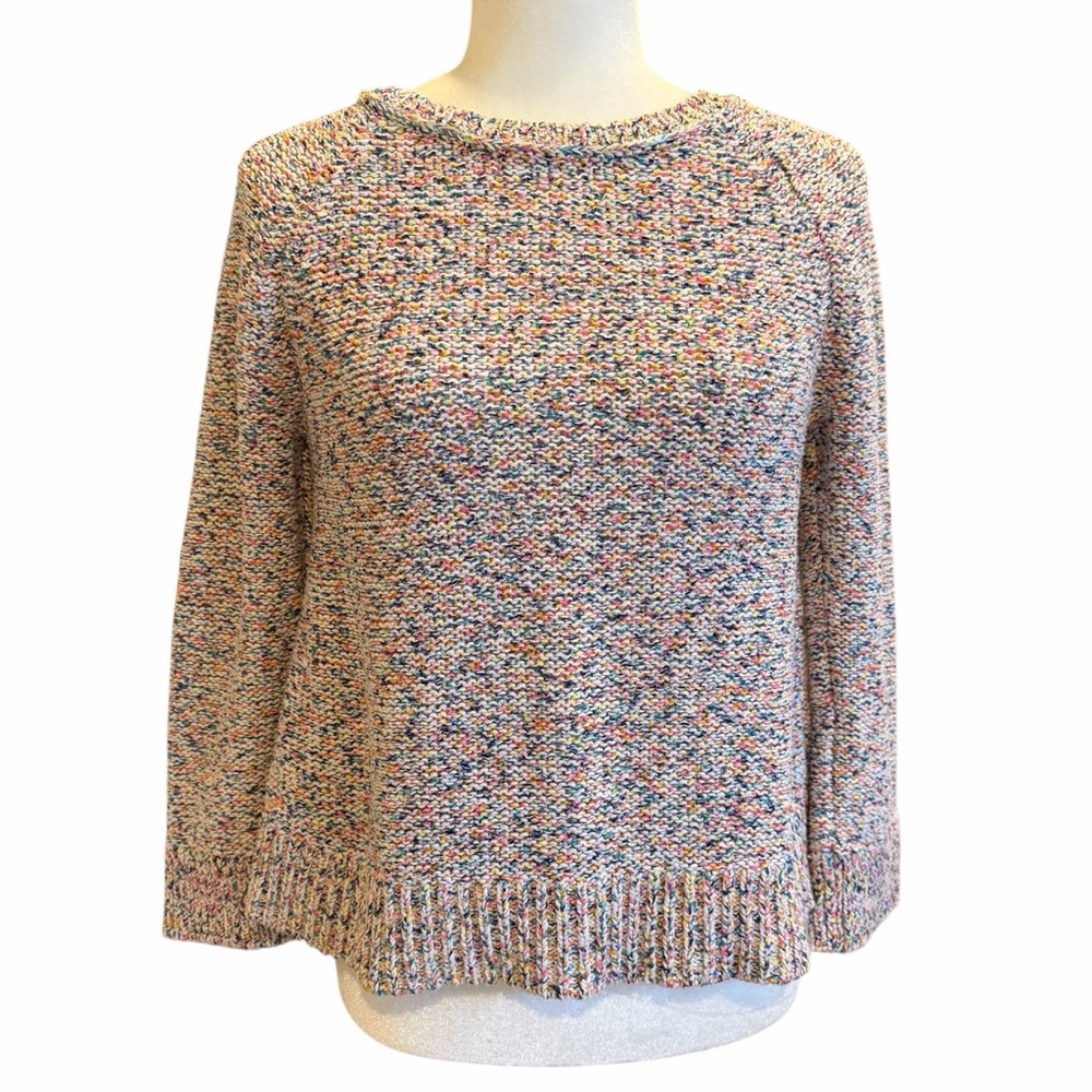 Lou & Grey Multicolor Boxy Bell Sleeve Knit Sweater
